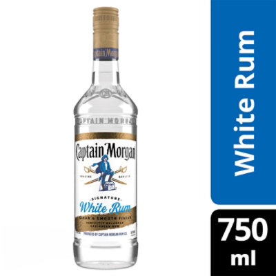 Captain Morgan Rum White Caribbean 80 Proof - 750 Ml