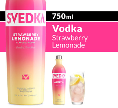 SVEDKA Vodka Strawberry Lemonade Flavored 70 Proof - 750 Ml