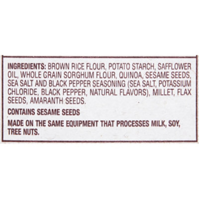 back to NATURE Crackers Rice Thin Gluten-Free Sea Salt & Cracked Black Pepper - 4 Oz - Image 5