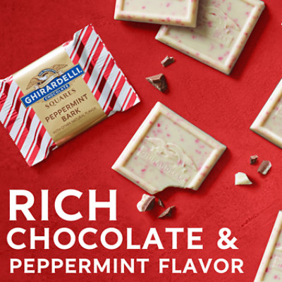 Ghirardelli Peppermint Bark Chocolate Squares Bag - 0.83 Oz - Image 2