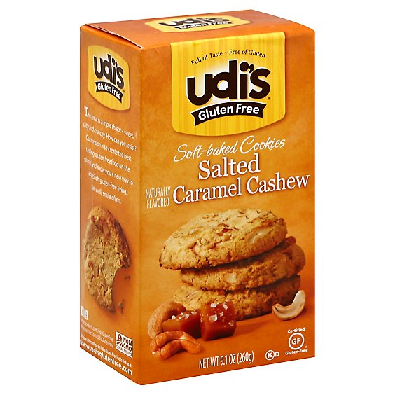 Udis Cookies Soft-Baked Salted Caramel Cashew - 9.1 Oz