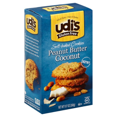 Udis Peanut Butter Coconut Soft-Baked Cookies - 9.17 Oz