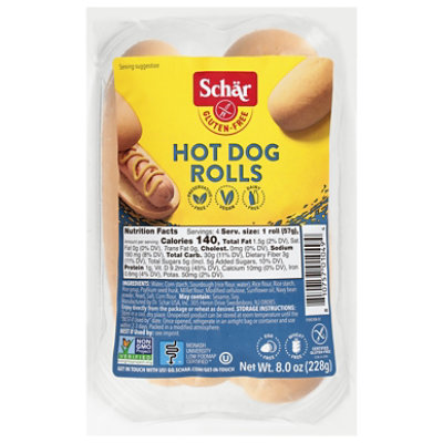 Schar Rolls Hot Dog Gluten Free 4 Count - 8 Oz