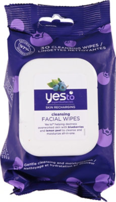 Yes To Blueberries Facial Wipes Cleansing - 25 Count - Image 2