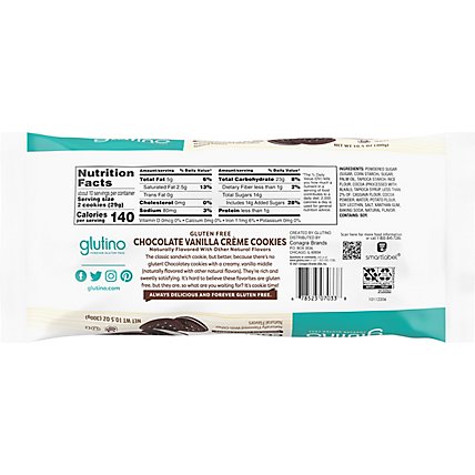 Glutino Vanilla Creme Chocolate Cookies - 10.5 Oz - Image 4
