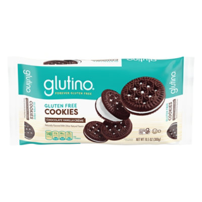 Glutino Vanilla Creme Chocolate Cookies - 10.5 Oz - Image 1