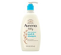 Aveeno Baby Wash & Shampoo Lightly Scented Tear Free - 18 Fl. Oz.
