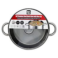 Bene Casa Stainless Steel 5 Quart Dutch Oven With Glass Lid - Each - Image 1