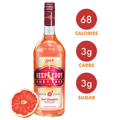 Deep Eddy Vodka Ruby Red Grapefruit Flavored 70 Proof - 750 Ml - Image 3