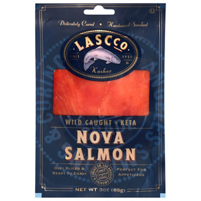 LASCco Wild Caught Keta Nova Salmon - 3 Oz