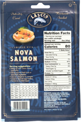 LASCco Wild Caught Keta Nova Salmon - 3 Oz - Image 6