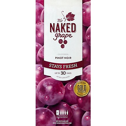 The Naked Grape Pinot Noir Red Box Wine - 3 Liter - Image 3