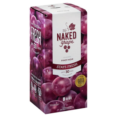 The Naked Grape Pinot Noir Red Box Wine - 3 Liter