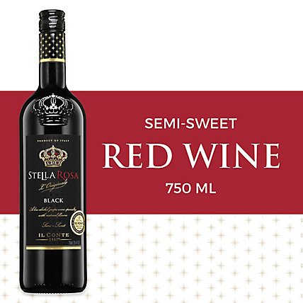 Stella Rosa Black Semi Sweet Red Wine - 750 Ml - Image 1