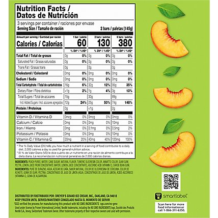 Outshine Fruit Ice Bars Peach 6 Count - 14.7 Fl. Oz. - Image 6