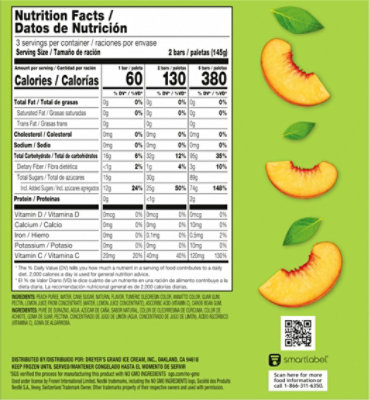Outshine Fruit Ice Bars Peach 6 Count - 14.7 Fl. Oz. - Image 6