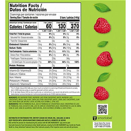 Outshine Fruit Ice Bars Raspberry 6 Counts - 14.7 Fl. Oz. - Image 6