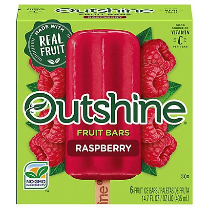 Outshine Fruit Ice Bars Raspberry 6 Counts - 14.7 Fl. Oz. - Image 2