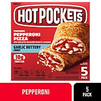 Hot Pockets Pepperoni Garlic Buttery Crust Frozen Pizza 5 Count - 22.5 Oz - Image 1