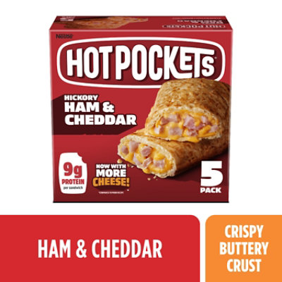 Hot Pockets Sandwiches Seasoned Crust Ham & Cheese 5 Count - 22.5 Oz - Image 2