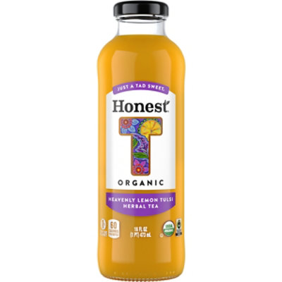 Honest Organic Tea Herbal Iced Gluten Free Heavenly Lemon Tulsi - 16 Fl. Oz. - Image 2