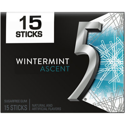 5 Gum Wintermint Ascent Sugarfree Gum Single Pack