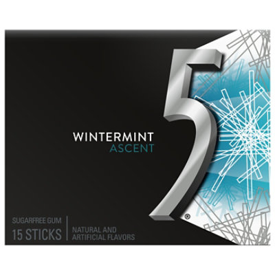 5 Gum Wintermint Ascent Sugarfree Gum Single Pack - Image 4