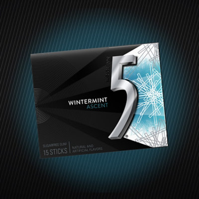 5 Gum Wintermint Ascent Sugarfree Gum Single Pack - Image 2