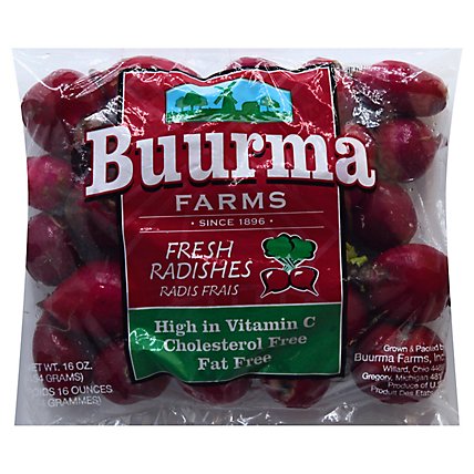 Buurma Farms Radishes Red Prepacked - 1 Lb - Image 1