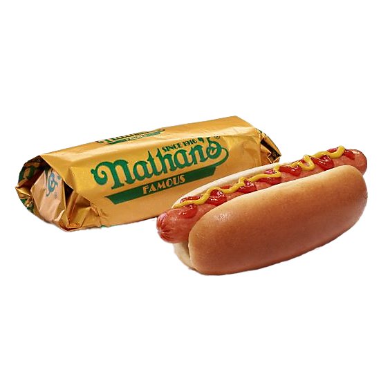 Nathans Hot Dog 1/4 Lb. Hot - Each