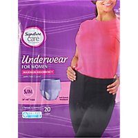  Signature Care Incontinence & Post Partum Protective Underwear For Women Small/Medium - 20 Count - Image 2