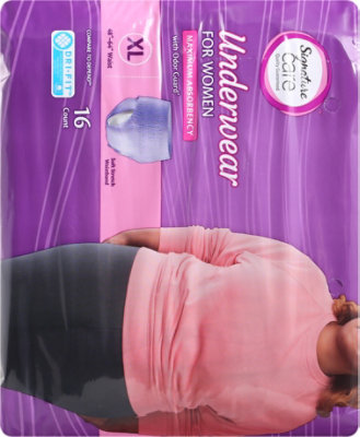 Signature Select/Care Incontinence & Post Partum Protective Underwear For Women Extra Large - 16 Count - Image 3