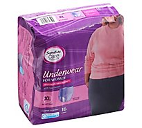 Signature Care Incontinence & Post Partum Protective Underwear For Women Extra Large - 16 Count