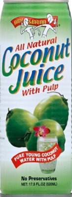 AMY & BRIAN Coconut Juice All Natural Pure Young with Pulp - 17.5 Fl. Oz. - Image 2