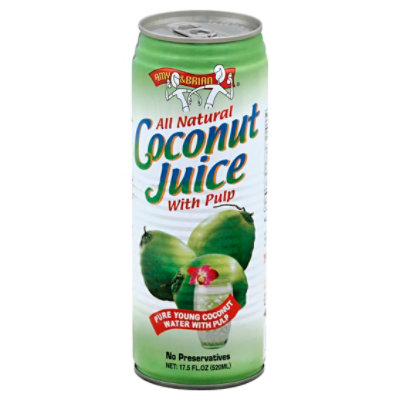 AMY & BRIAN Coconut Juice All Natural Pure Young with Pulp - 17.5 Fl. Oz. - Image 1