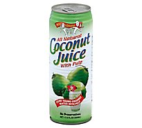 AMY & BRIAN Coconut Juice All Natural Pure Young with Pulp - 17.5 Fl. Oz.