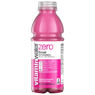 vitaminwater Zero Water Beverage Nutrient Enhanced Focus Kiwi Strawberry - 20 Fl. Oz. - Image 1