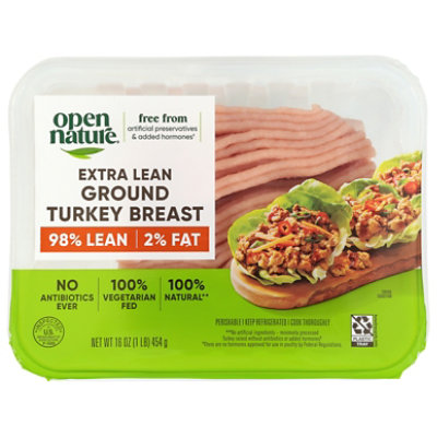 Open Nature 99% Lean 1% Fat Ground Turkey Breast - 16 Oz - Image 2