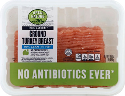 Open Nature 99% Lean 1% Fat Ground Turkey Breast - 16 oz - Image 2