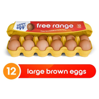 Happy Egg Co. Eggs Free Range Large - 12 Count - Image 1