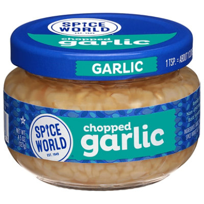 Spice World Garlic Chopped - 4.5 Oz