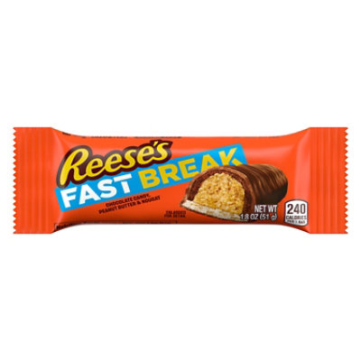 Reeses Fast Break Chocolate Peanut Butter And Nougat Candy Bar - 1.8 Oz - Image 1