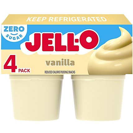 Jell-O Vanilla Sugar Free Ready to Eat Pudding Cups Snack Cups - 4 Count - Image 3