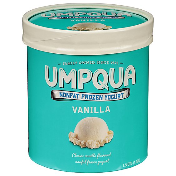Umpqua Premium Non Fat Vanilla Frozen Yogurt - 1.75 Quart
