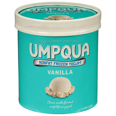 Umpqua Premium Non Fat Vanilla Frozen Yogurt 1.75 Quart Safeway
