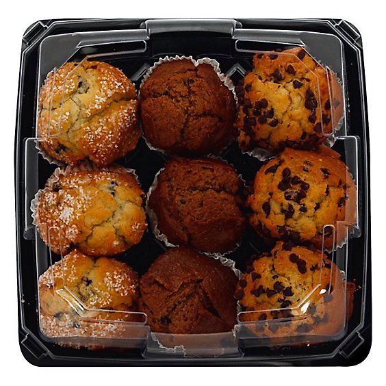 Fresh Baked Muffins Bluebry Chocolate Bran Assorted 9 Count - Each