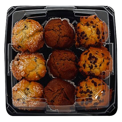 Fresh Baked Muffins Bluebry Chocolate Bran Assorted 9 Count - Each - Image 1