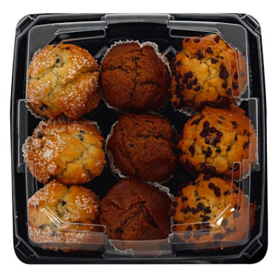 Bakery Muffins Bluebry Chocolate Bran Assorted 9 Count - Each - Image 1