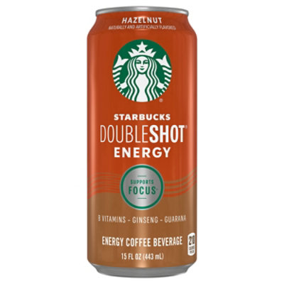 Starbucks Doubleshot Coffee Drink Fortified Energy Hazelnut - 15 Fl. Oz.