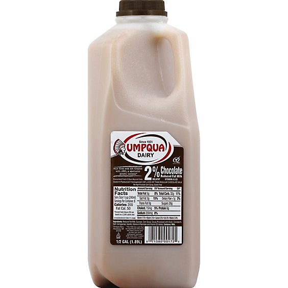 Umpqua Milk Chocolate Milk Reduced Fat 2% - Half Gallon